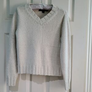 Tommy Hilfiger Women's Off-White V-Neck Sweater